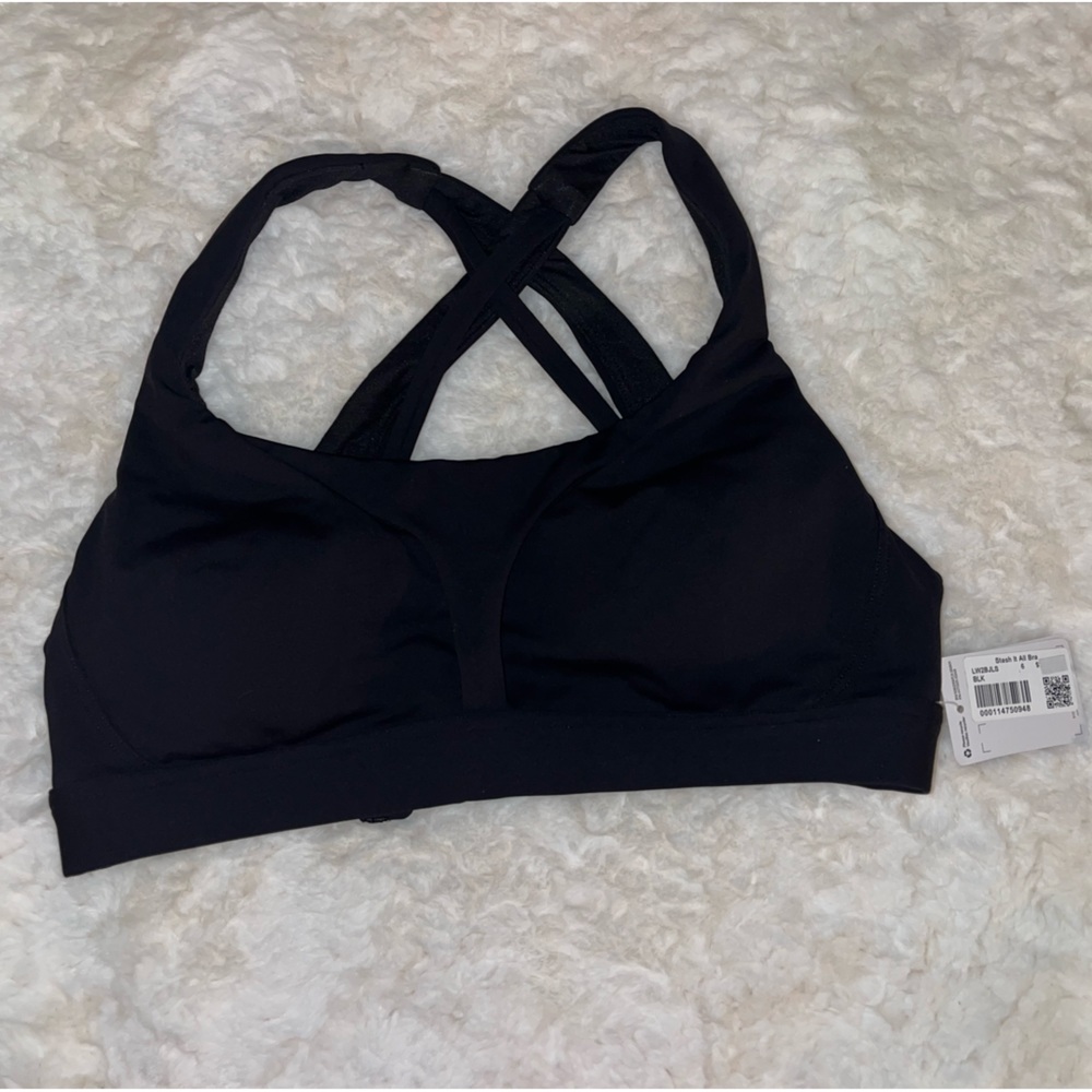 NWT LuluLemon Stash It All Bra Black